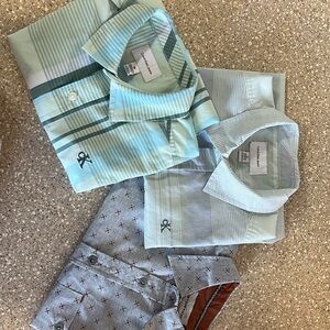 Calvin Klein Kids' Mint and Gray Short Sleeve Tees